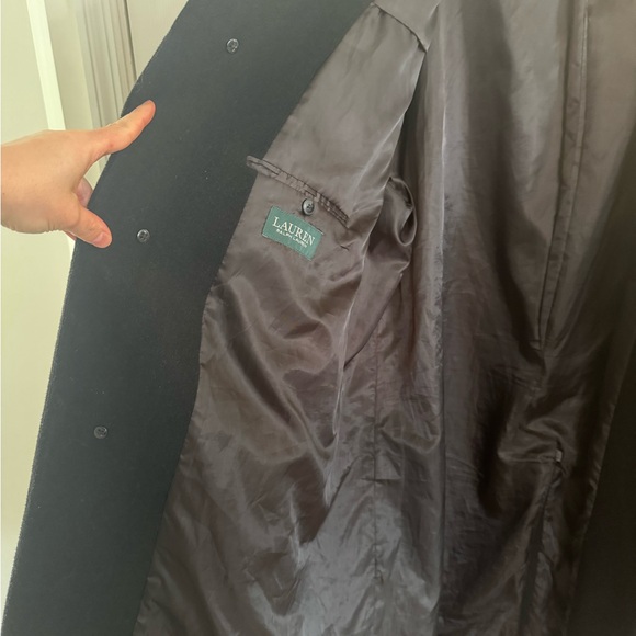 Men's Black Overcoat - Picture 4 of 4